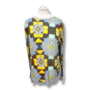 FP Movement Women’s Long Sleeve Oversized Burnout Keep Rolling Floral Boho  XS